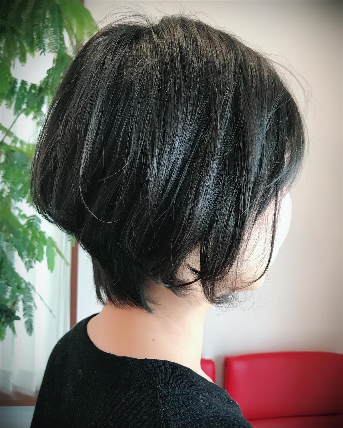 ショート、前下がり